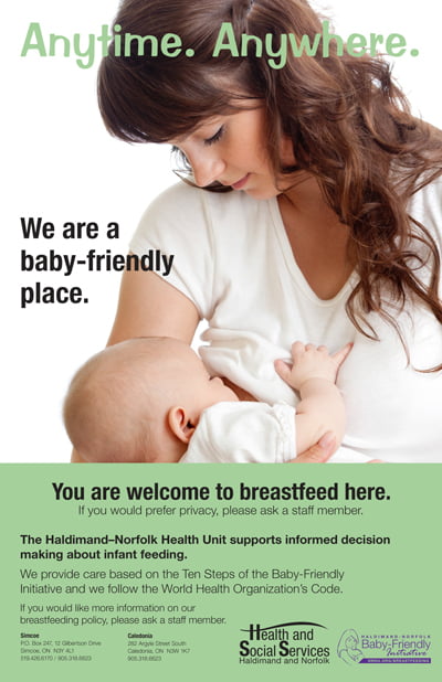 Poster for Breastfeeding anytime anywhere