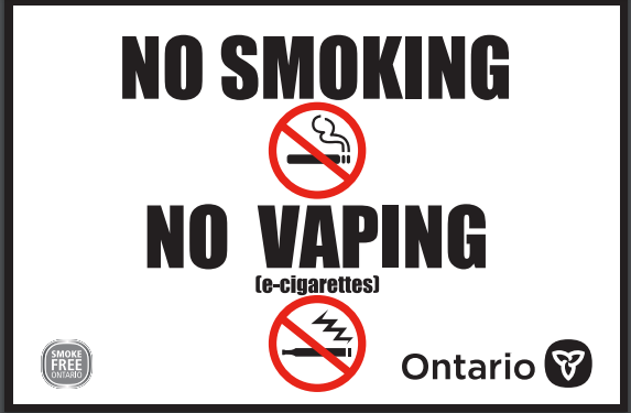 No smoking no vaping sign example