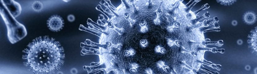 virus under microscope