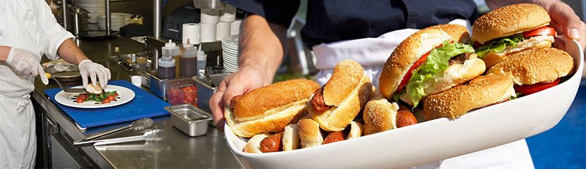 person preparing and serving food