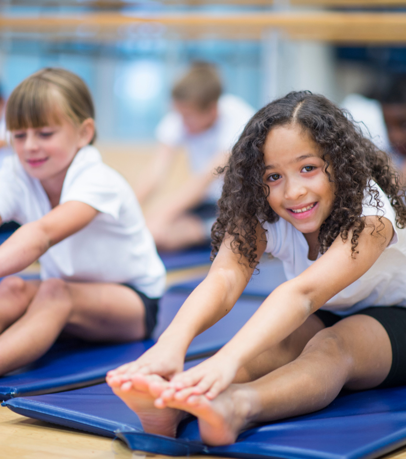 kids doing yoga