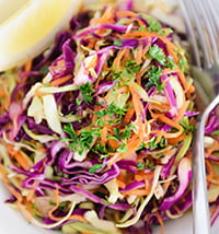 Fresh coleslaw salad